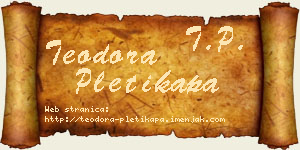 Teodora Pletikapa vizit kartica